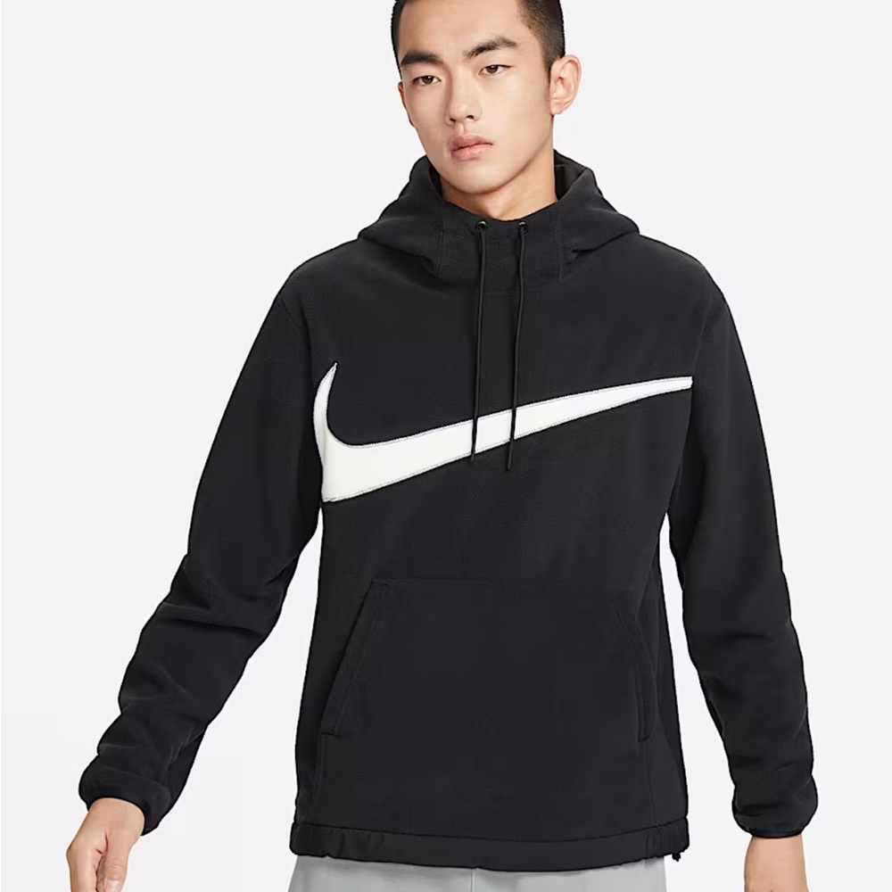 Nike Club Fleece Swoosh Pullover Hoodie Sweatshirt Size Small